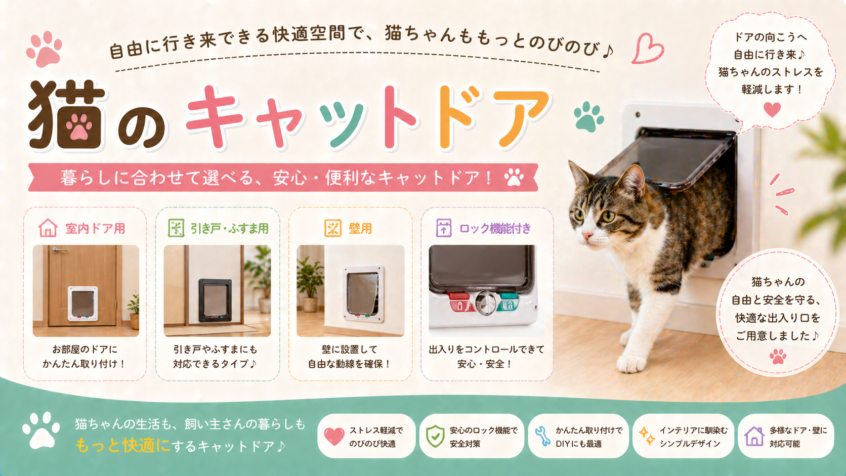 キャットドアの選び方：海外製ペットドア比較