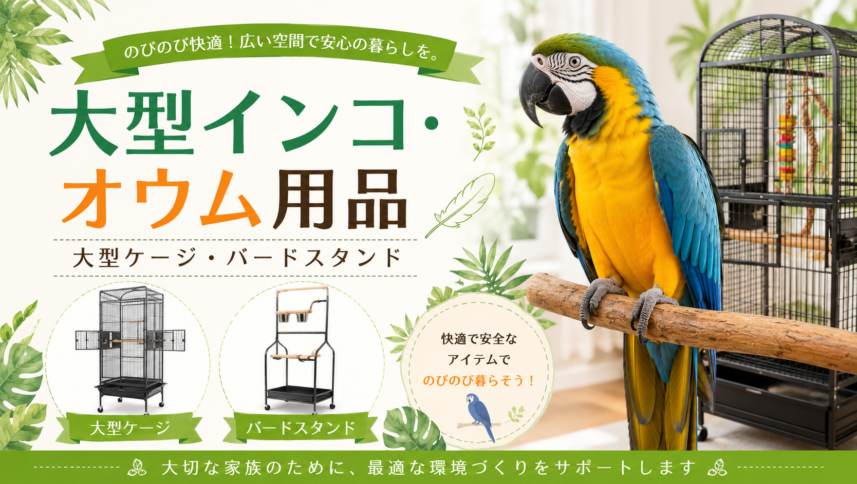 大型インコ・オウム用品