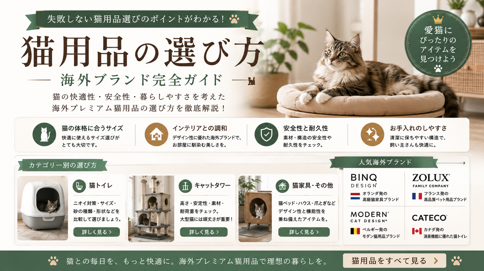 猫用品の選び方ガイド