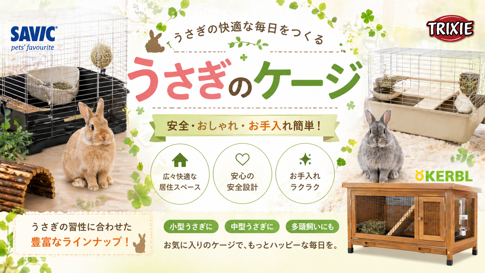 ウサギ用ケージの選び方ガイド：大型、木製、ECOFLEX比較