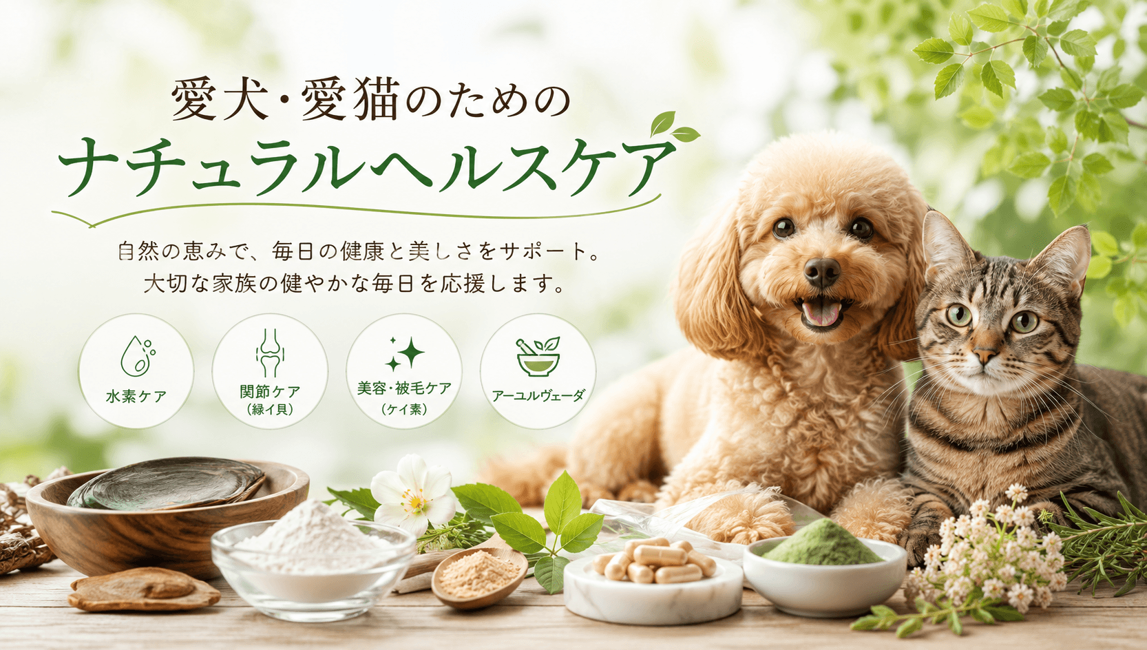 愛犬・愛猫のためのナチュラルヘルスケア