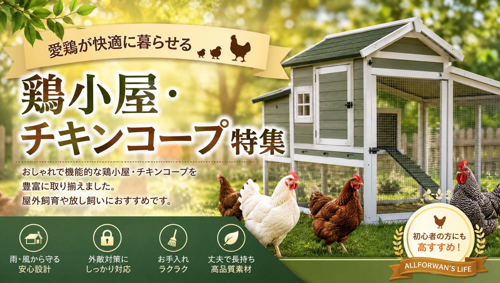 鶏小屋・チキンコープ特集