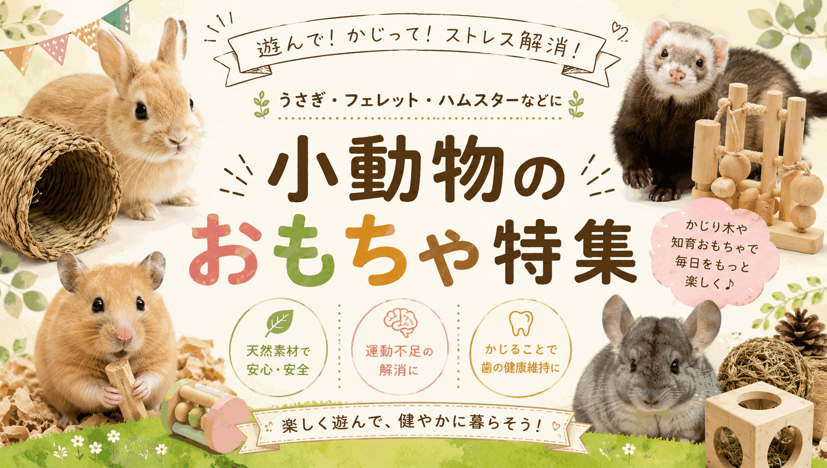 小動物のおもちゃ・エンリッチメント特集