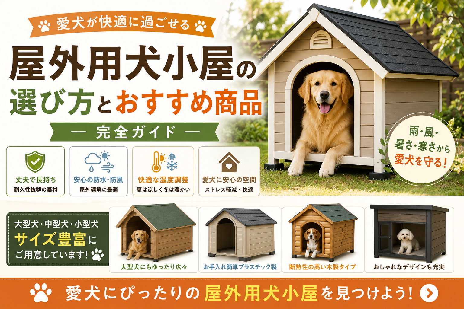 海外ドッグハウスの選び方｜おしゃれ・大型・機能で選ぶ犬小屋