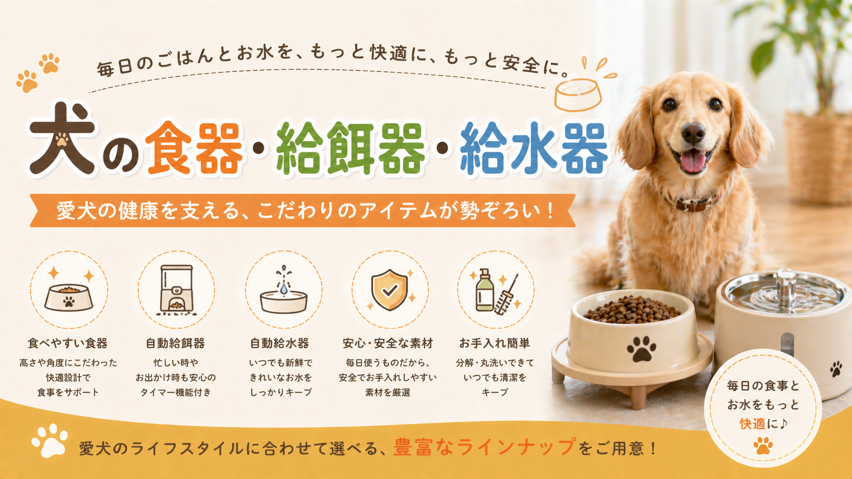 ペット用食器・給餌器・給水器の選び方：早食い防止食器や高さ調整スタンドのメリット解説