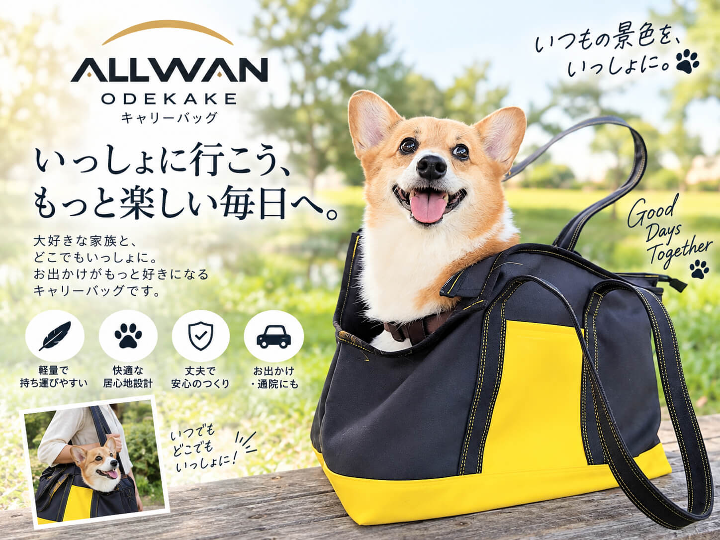 ODEKAKE ALLWAN キャリーバッグ 実使用例