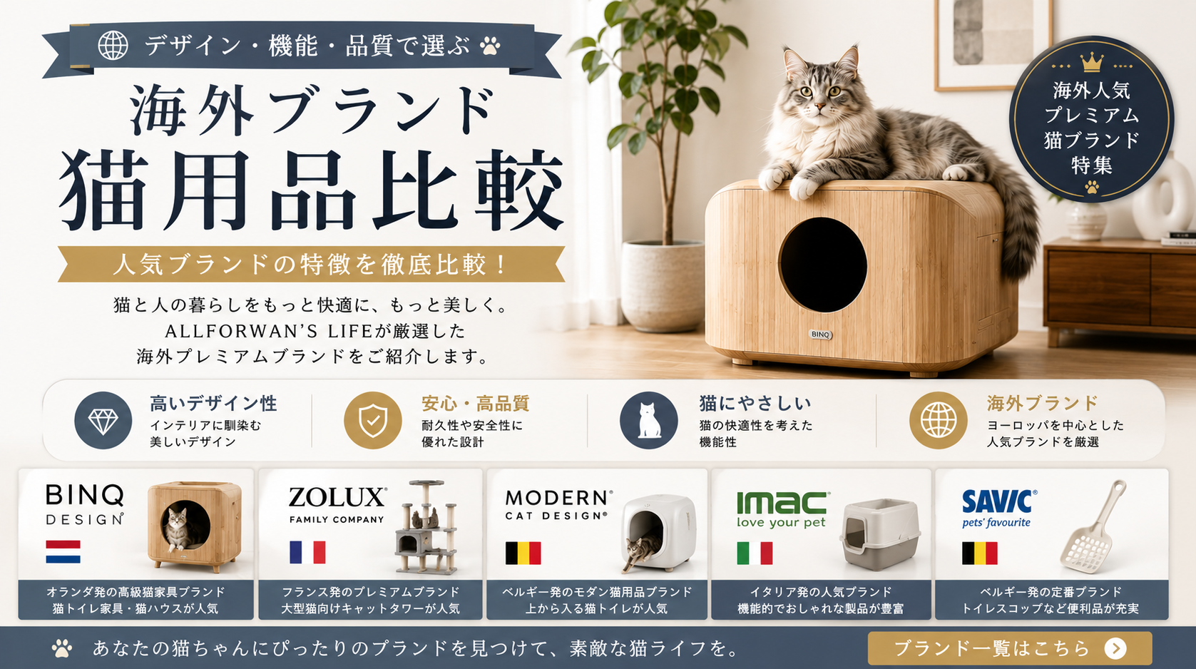 海外ブランド猫用品比較