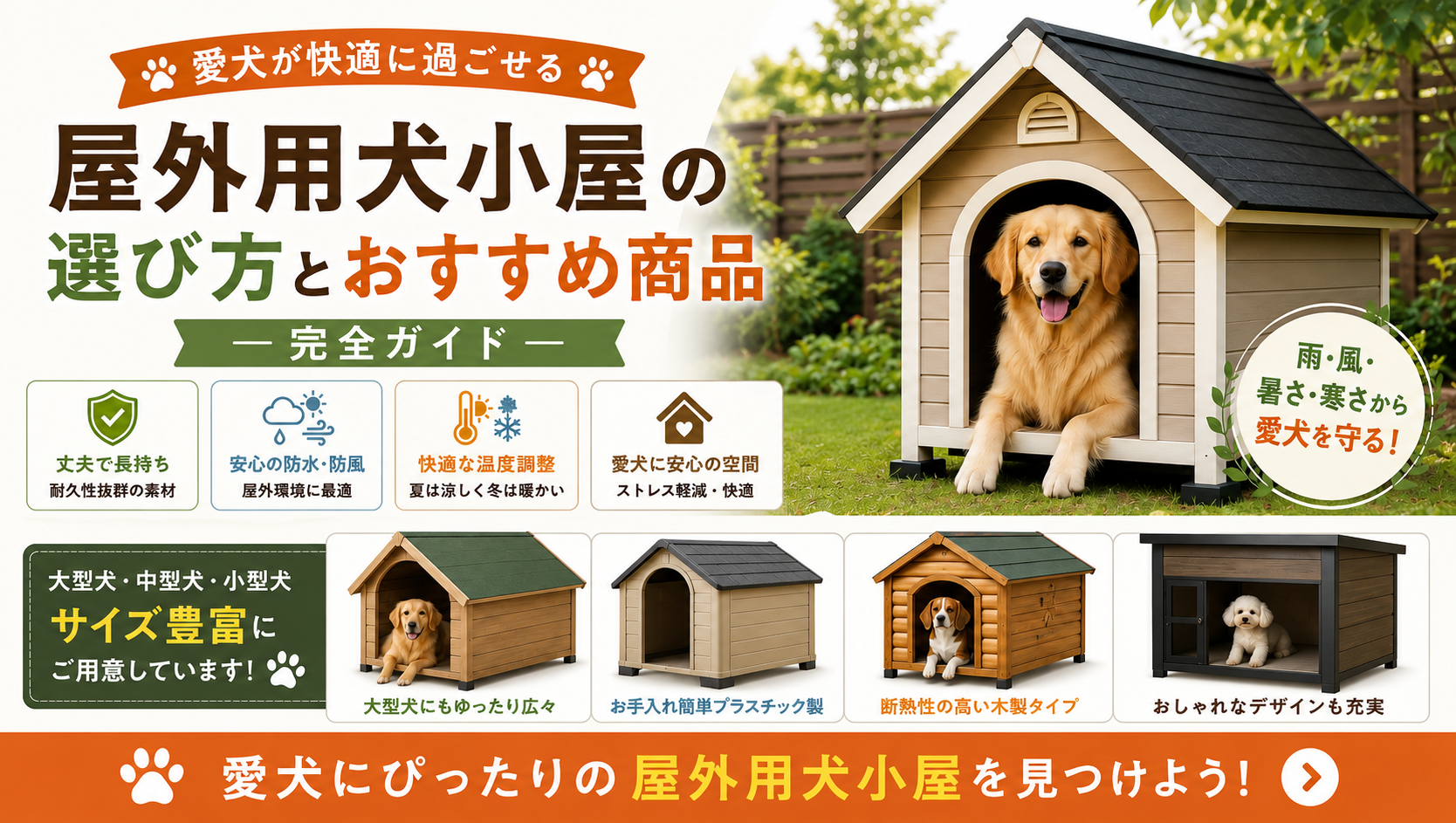 犬小屋・屋外ドッグハウスの選び方完全ガイド