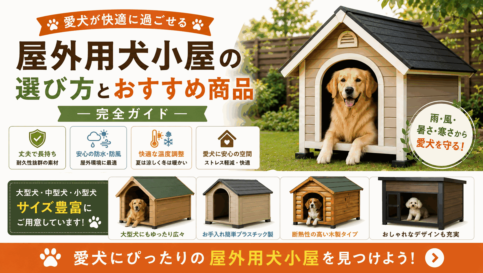 犬小屋・屋外ドッグハウスの選び方完全ガイド