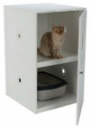 猫用 トイレ キャットトイレクローゼット TRIXIE トリクシー  キャットハウス ダブルデッカーインドアキャットホーム ホワイト 猫 トイレ ボックス