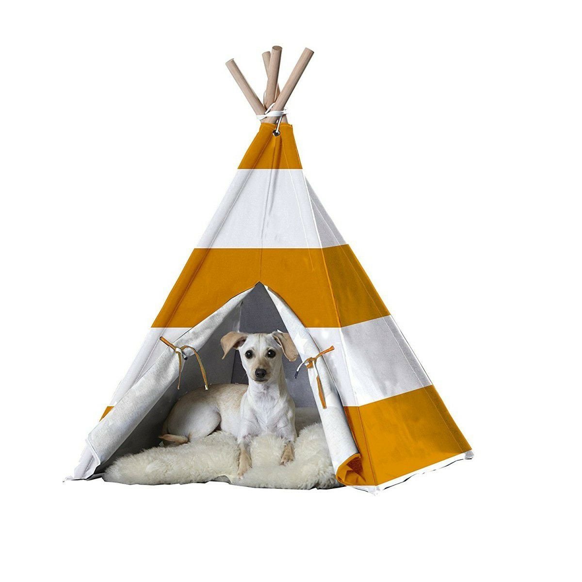 犬用 ペットベッド テント zoovilla ティピーテント オレンジ