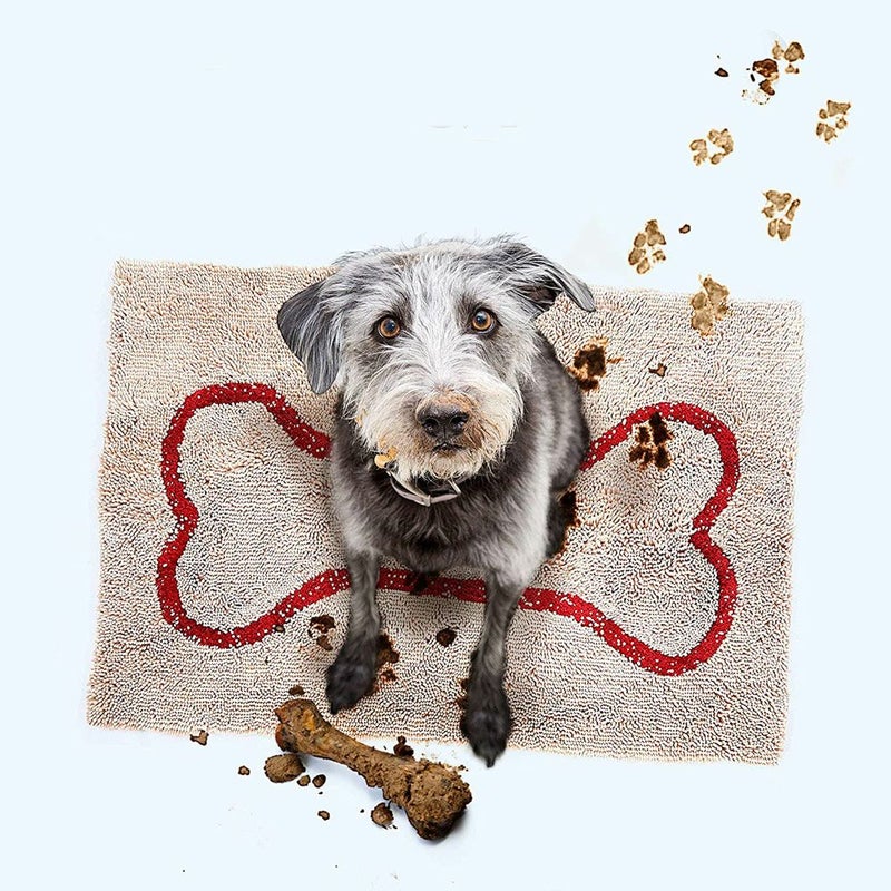 犬用 ペットベッド Soggy Doggy Doormat ソギードギードアマットLサイズ Beige/red bone