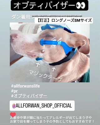OPTIVISOR LONG NOSE オプティバイザー ロングノーズ 長頭種用保護バイザー