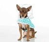 犬用 レインコート PushPushi ドッグレインコート ホワイトポルカドット×ミント Sサイズ