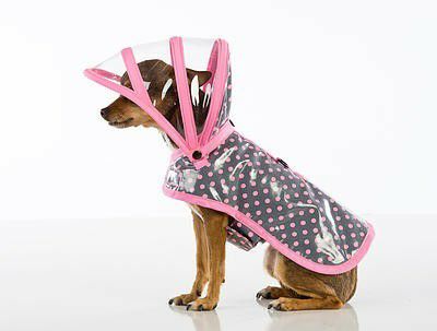 犬用 レインコート PushPushi ドッグレインコート ピンクポルカドット