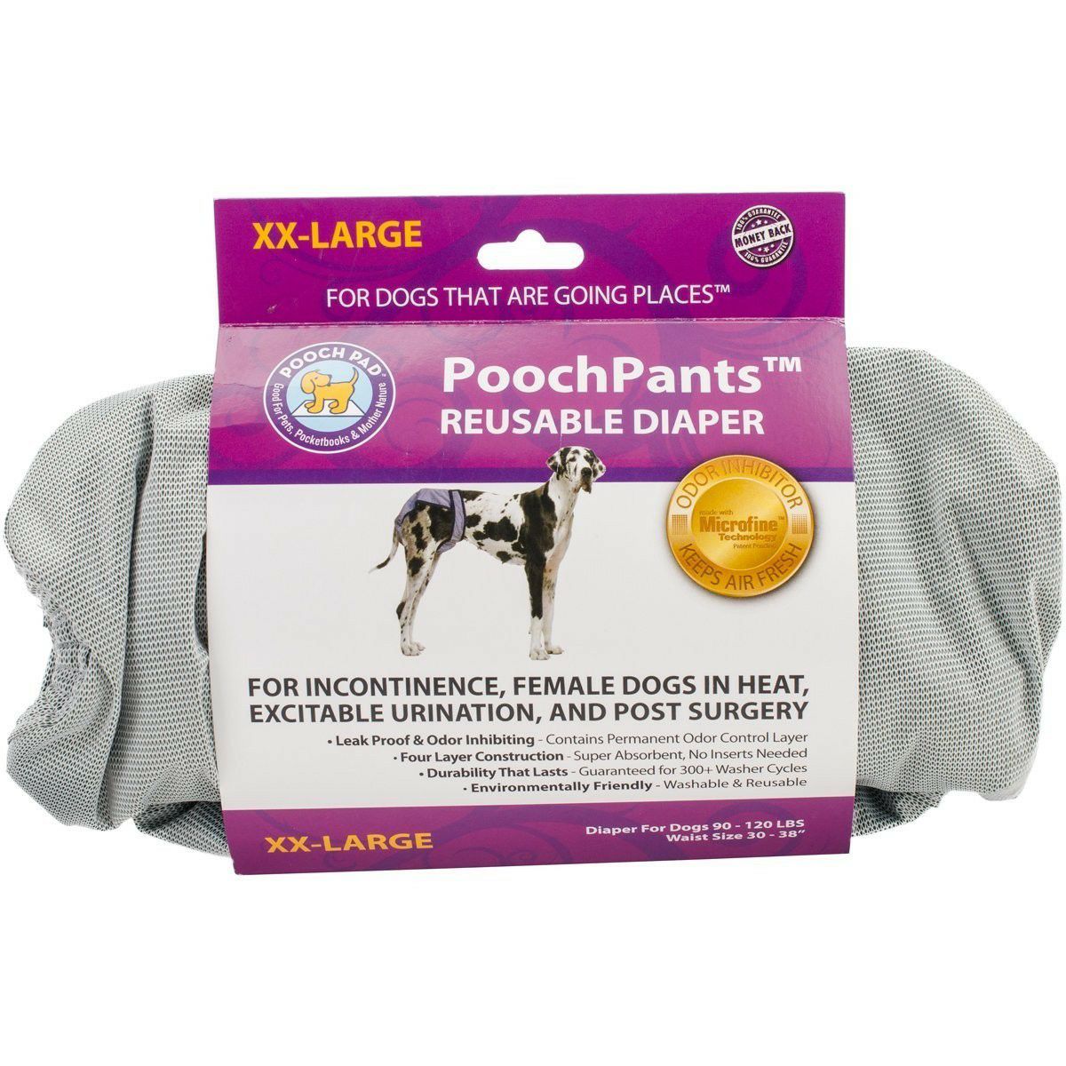 PoochPants?（プーチパンツ）女の子用おむつ（XXLサイズ）｜洗える犬用
