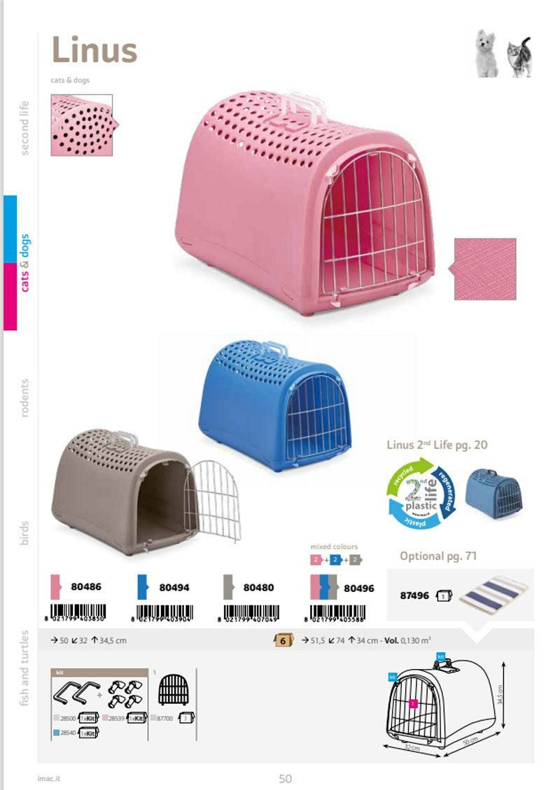 猫 キャリーバッグ｜犬猫用 キャリーバッグ イタリアIMAC ライナス LINUS