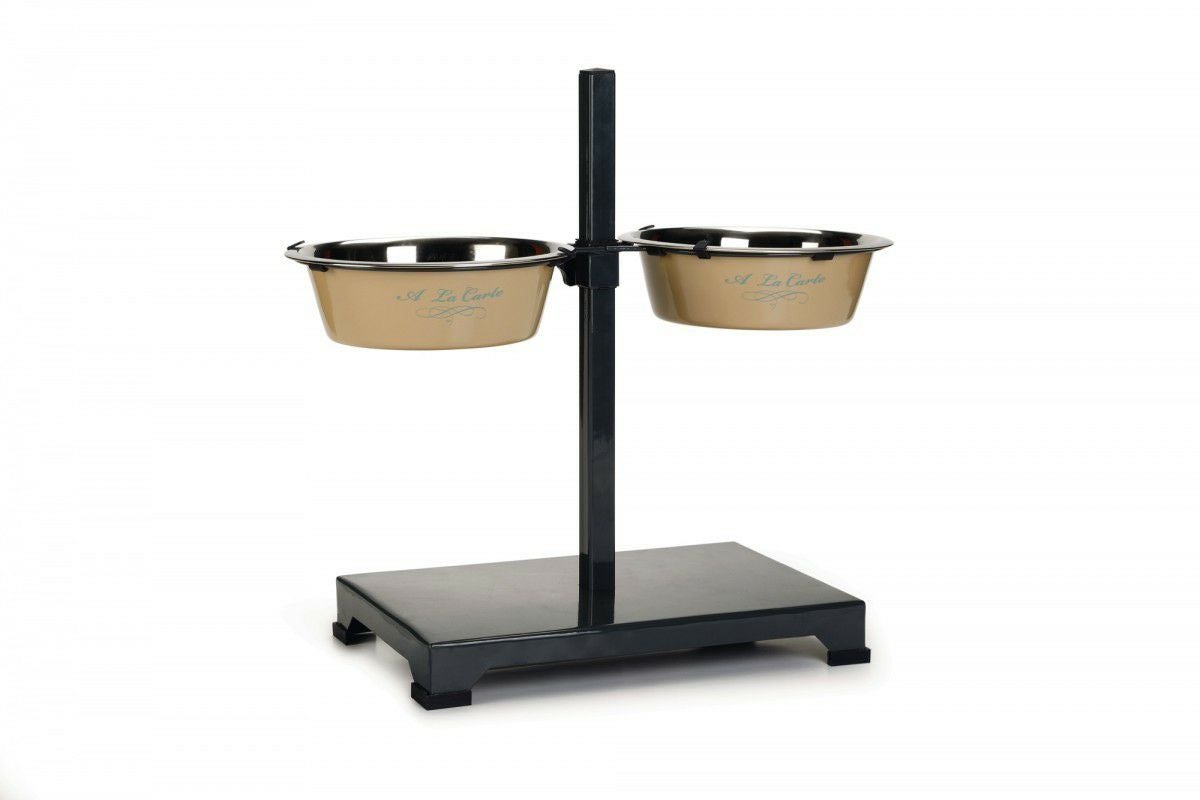 犬用 フードボウル BEEZTEES カルテアジャストフィーダー グリーンクリーム