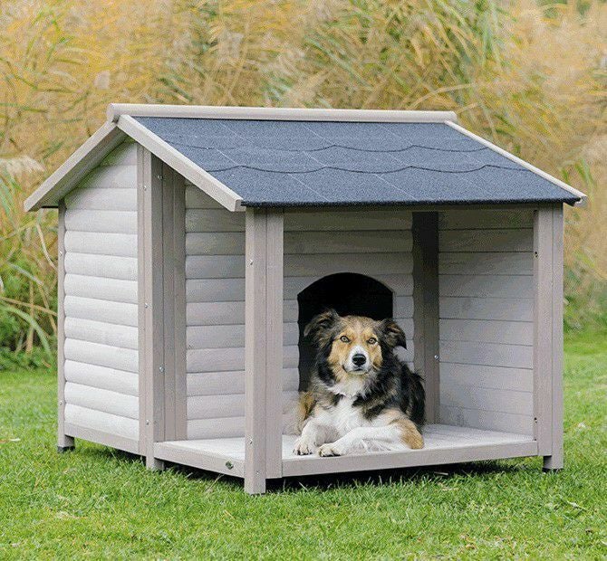 小型犬用犬小屋 Amazon | 小型犬用 犬小屋 屋外の屋内の純木の犬の家の雨が降る大型