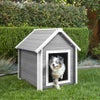 犬用 犬小屋 ニューエイジペット NEWAGEPET バンクハウスドッグハウス L グレー 屋外 大型犬 犬小屋