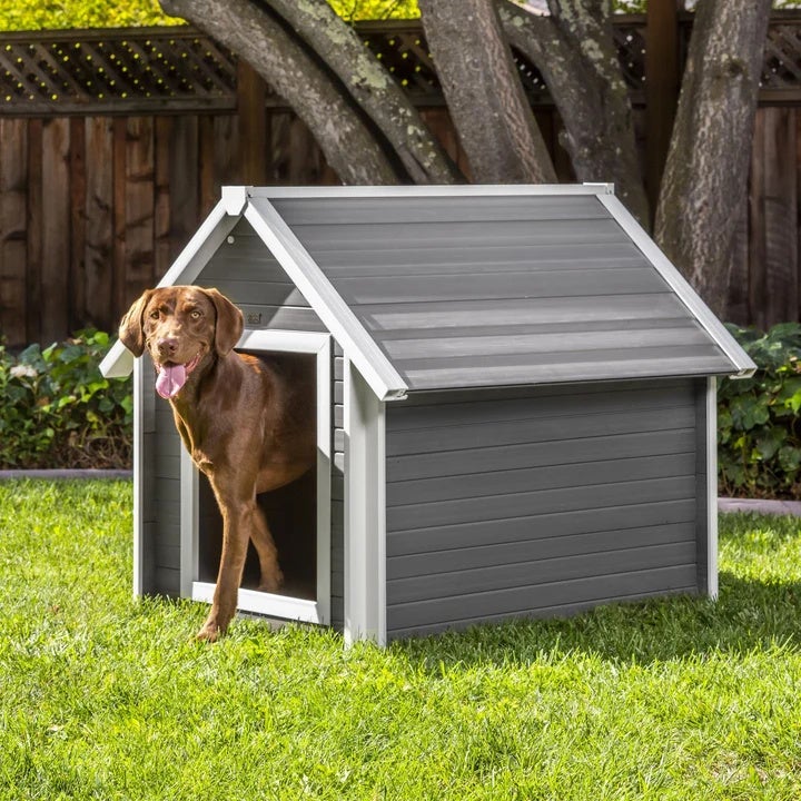 おしゃれな犬小屋｜NEW AGE PET バンクハウススタイル XL グレー 室内
