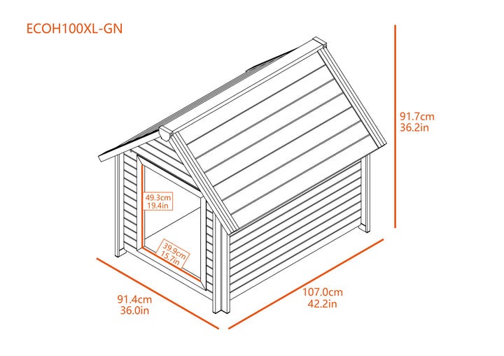 おしゃれな犬小屋｜NEW AGE PET バンクハウススタイル XL グレー 室内