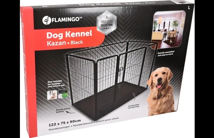 犬用 ケージ FLAMINGOPET フラミンゴペット ドッグケージ カザン ブラック