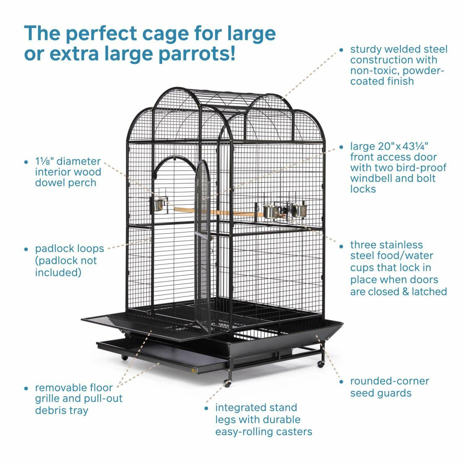鳥用 鳥かご プレビューペット PrevuePet シルバラード マコー ドーム