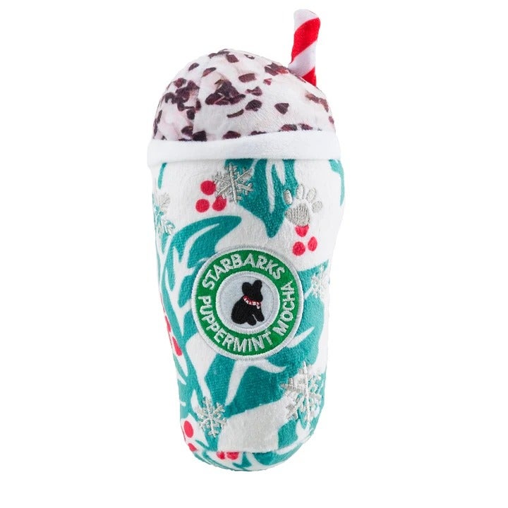 犬用 おもちゃ Haute Diggity Dog ペット用おもちゃ Starbarks Puppermint Mocha - Holly Print Cup