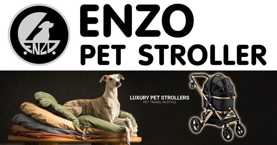 ペットカート【海外輸入品】　Enzo Pet Strollers  RESIN耐荷重〜34kgまで　折りたたみ可 犬用 ペットカート ENZO ペットストローラー MONZA ブラック