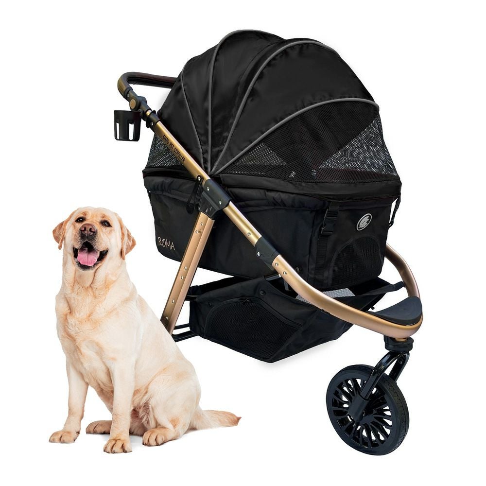 犬用 ペットカート ENZO ペットストローラー ROMA ブラック ENZOPETSTOROLLER ペット カート おしゃれ