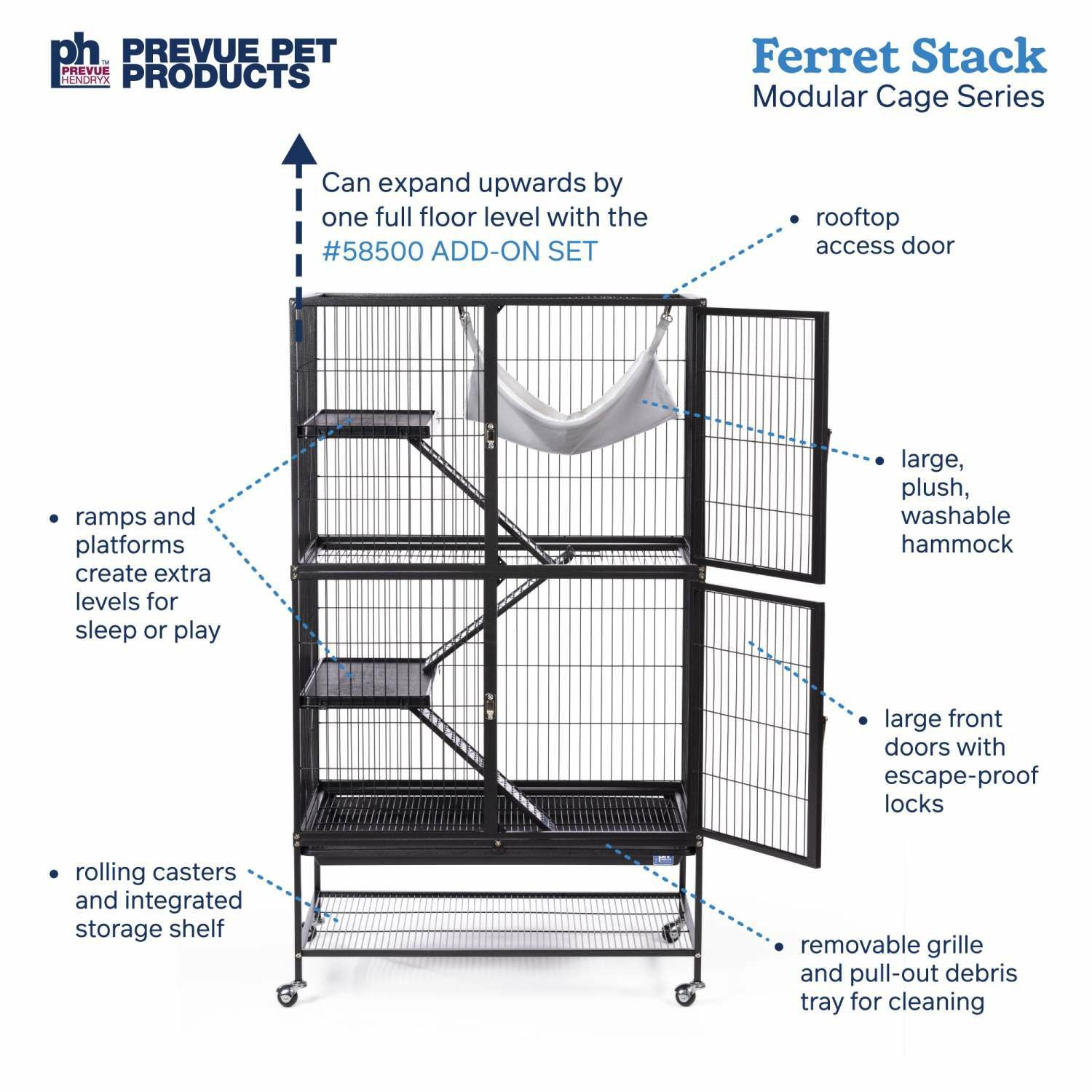 小動物用 ケージ プレビューペット PrevuePet フェレットスタックツー