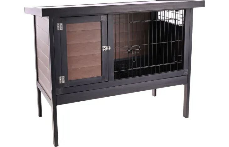 小動物用 ケージ ベルギーFLAMINGOPET バグスラモスラビットハッチ ブラウン うさぎ ケージ 木製