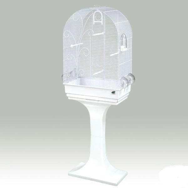 鳥用 鳥かご イタリアFOP バードケージ エヴィータホワイトスタンドセット
