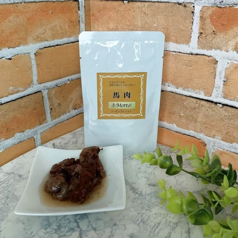 犬用 ドッグフード Motto! 馬肉レトルト 50g 12個セット国産 無添加 赤米のみ トッピング