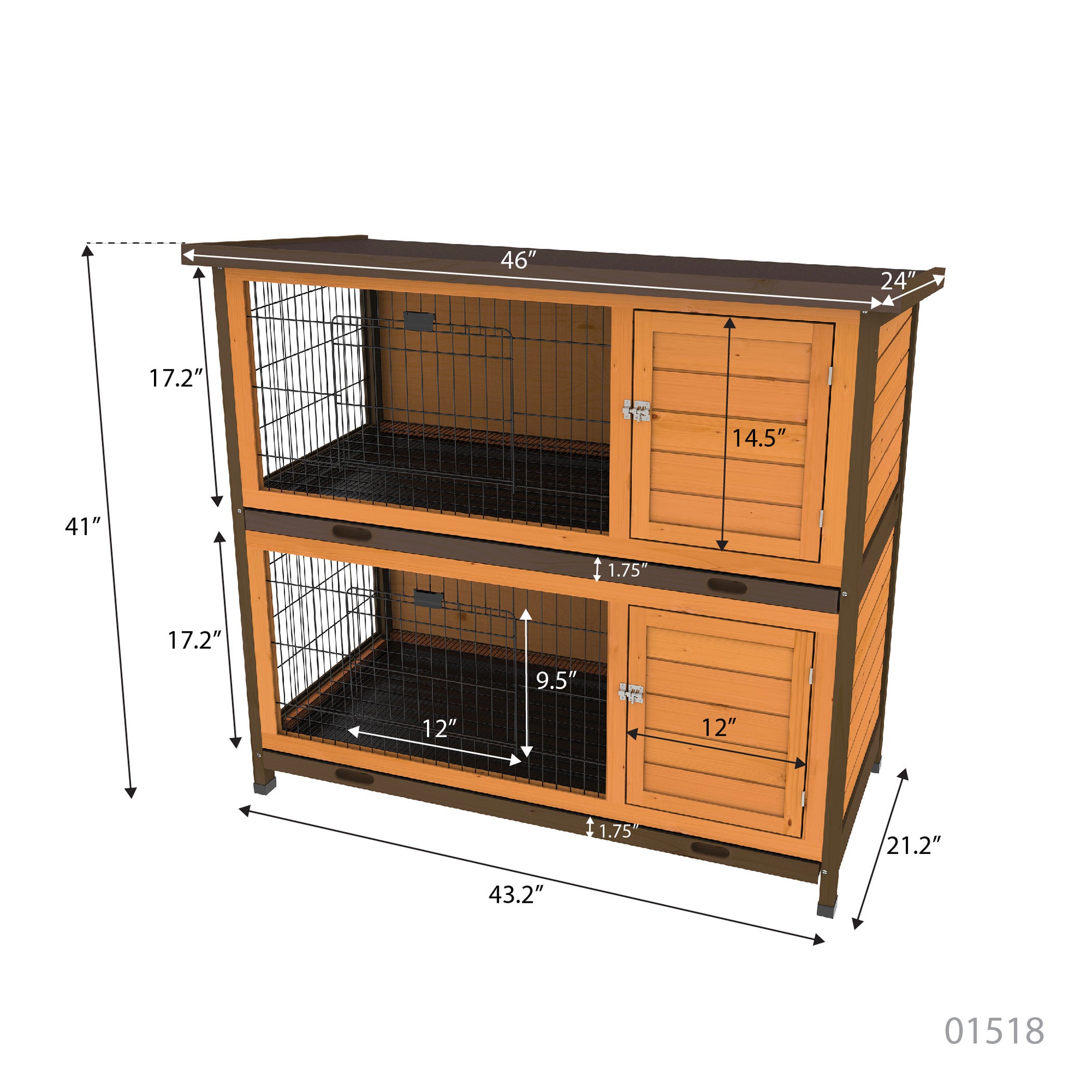うさぎ用 うさぎ小屋 WAREPET プレミアムプラス ダブルデッカー｜WAREPET